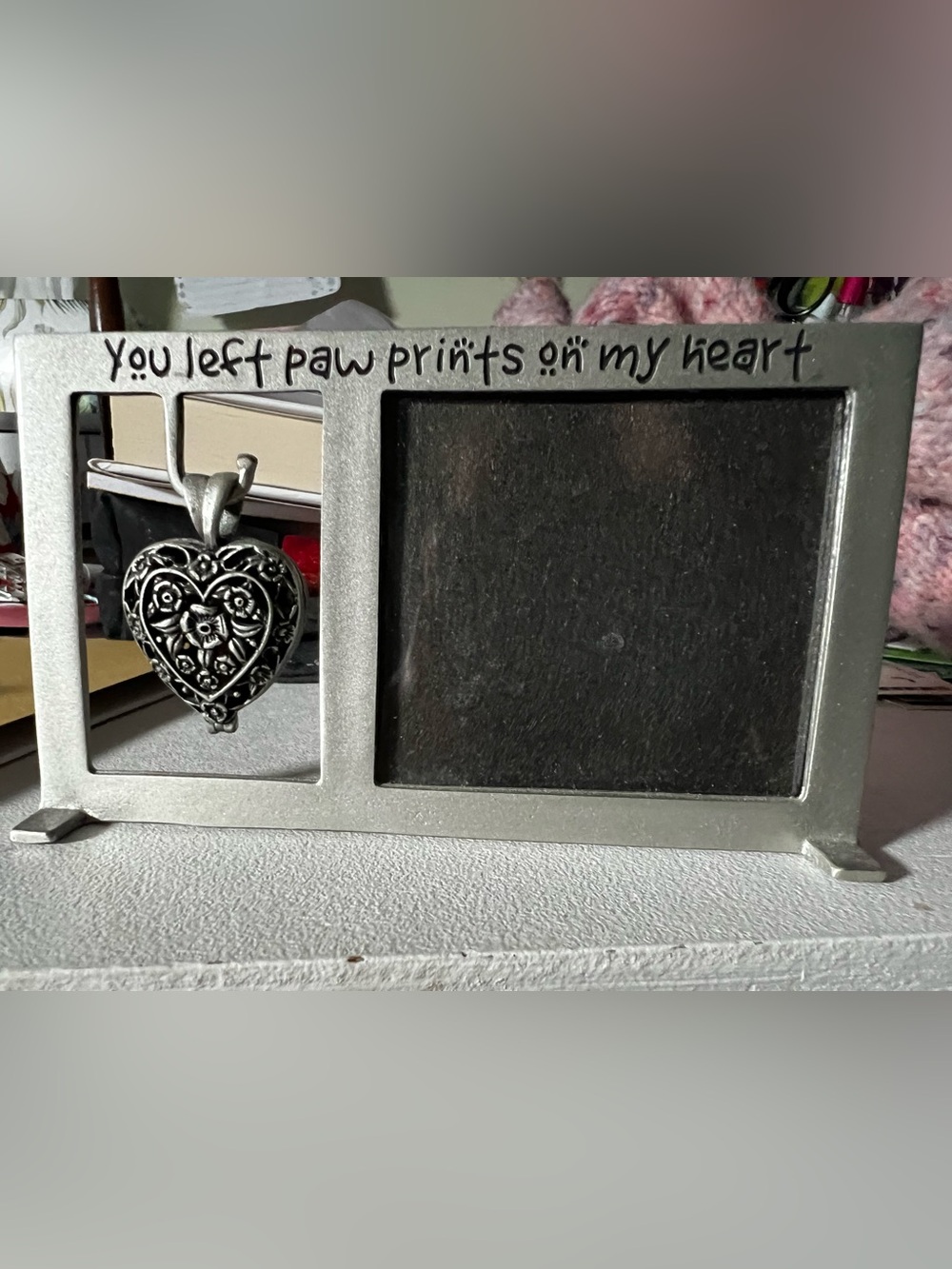 Silver Pet Memory Photo Frame - Silver